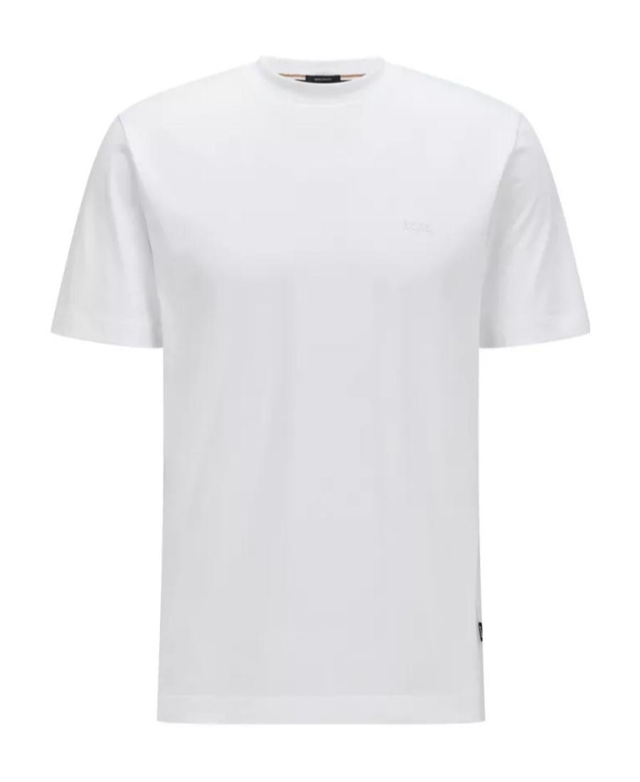 HUGO BOSS Logo-print Cotton T-shirt In White Product Image
