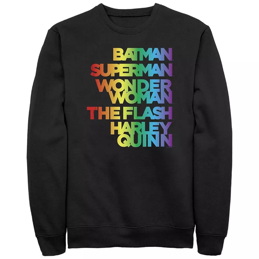 Men's Justice League Heros Graphic Fleece, Size: Medium, Black Product Image