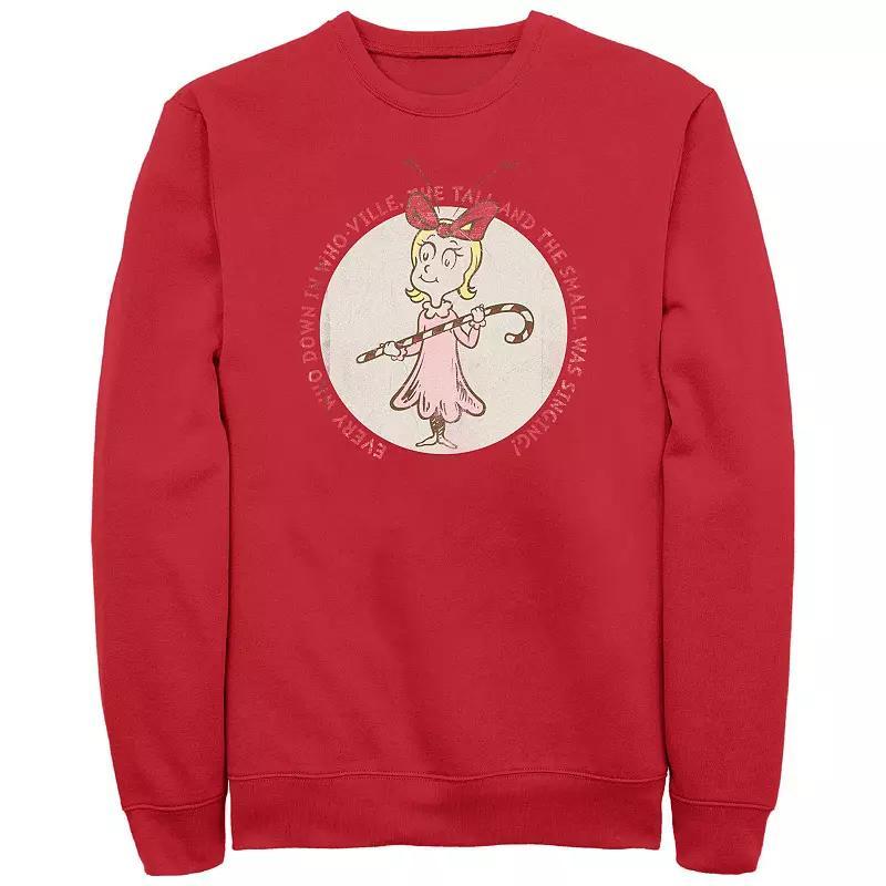Disney's Lilo & Stitch Men's Winter Wonderland Snow globe Stitch Fleece, Size: Small, Red Product Image