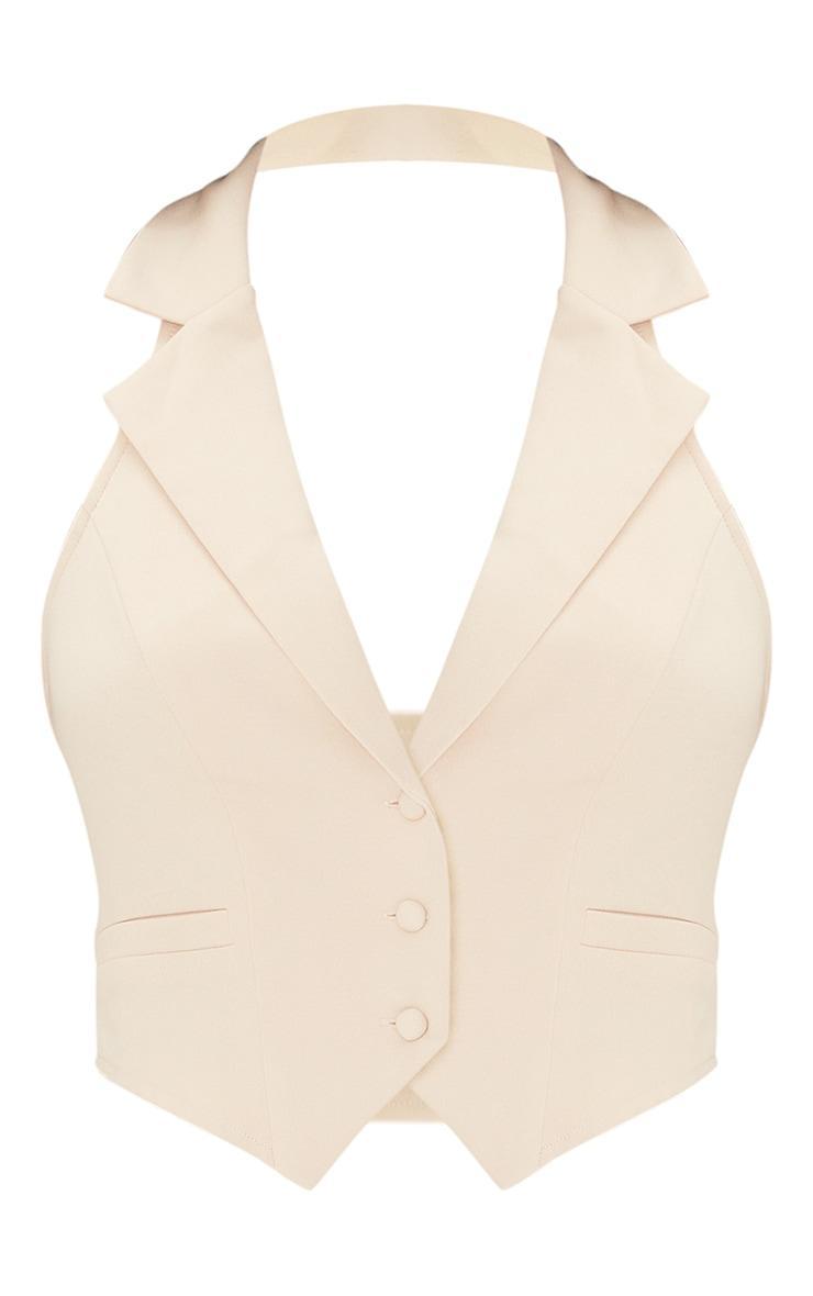 Stone Woven Halterneck Vest Product Image