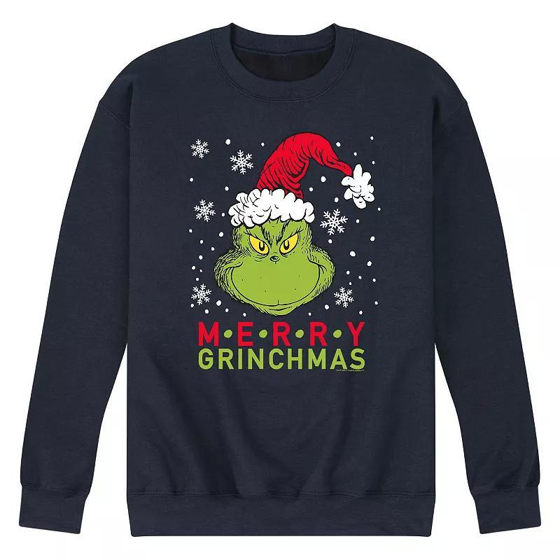 Mens Dr. Seuss The Grinch Grinchmas Sweatshirt Blue Product Image