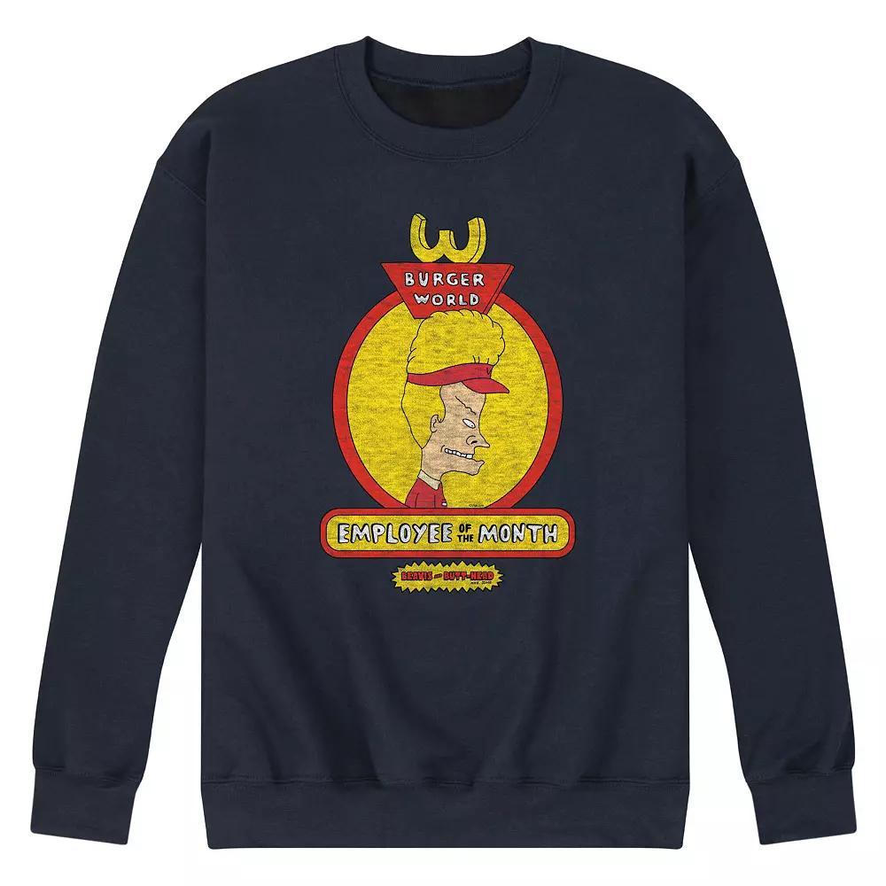 Mens Beavis And Butthead Employee Of The Month Sweatshirt Blue Product Image