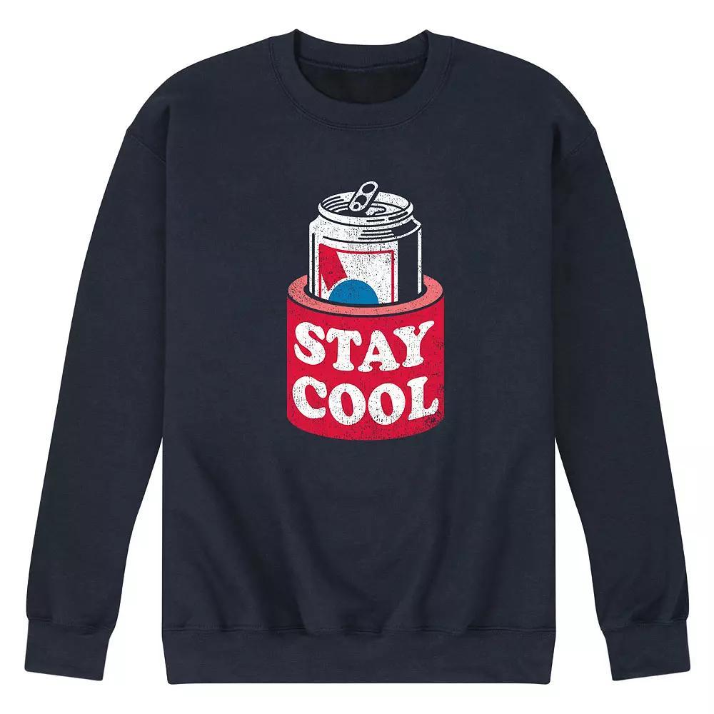 Mens Stay Cool Beer Can Sweatshirt Blue Product Image