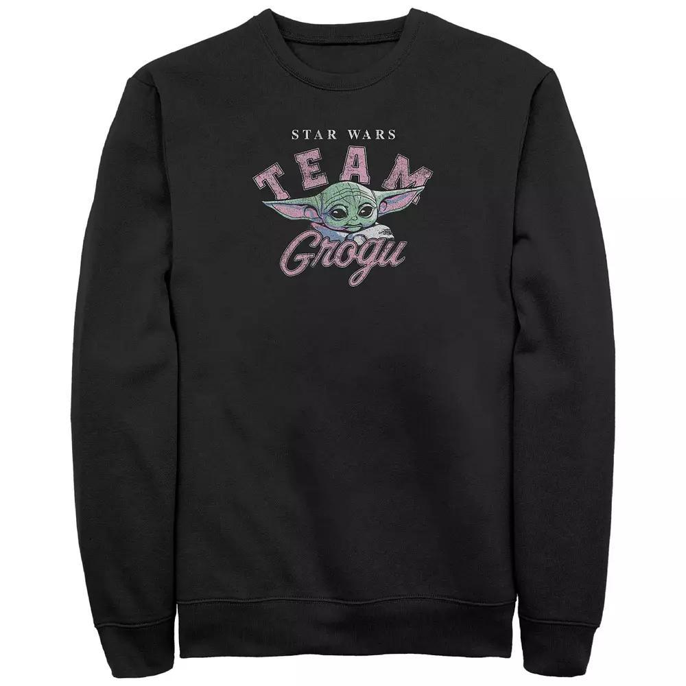 Big & Tall Star Wars The Mandalorian Team Grogu Fleece Sweatshirt, Men's, Size: 5XB, Black Product Image