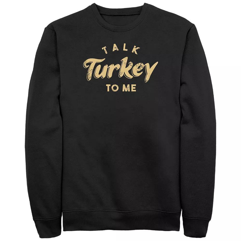 Men's Talk Turkey To Me Graphic Fleece, Size: XL, Black Product Image