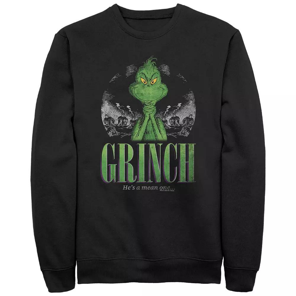 Big & Tall Dr. Seuss Grinch He Is A Mean One Graphic Fleece, Men's, Size: Small, Black Product Image