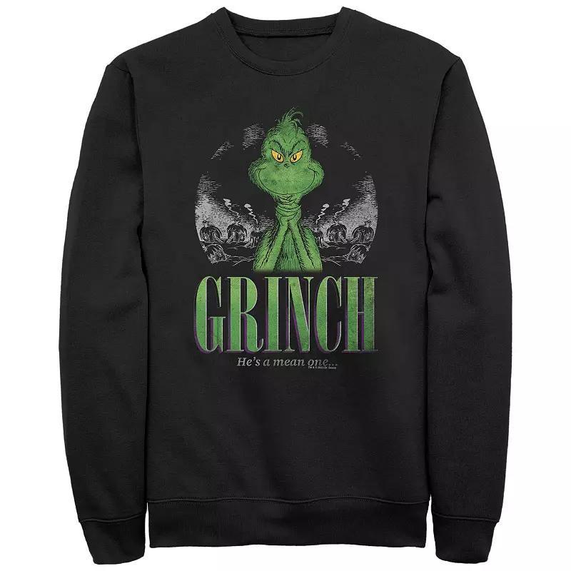 Big & Tall Dr. Seuss Grinch He Is A Mean One Graphic Fleece, Men's, Size: Small, Black Product Image