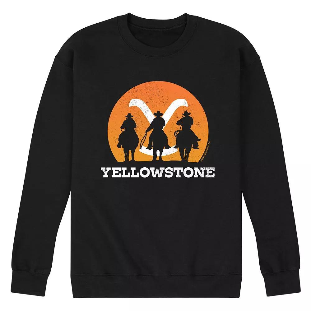 Mens Yellowstone Cowboy Sunset Sweatshirt Blue Product Image