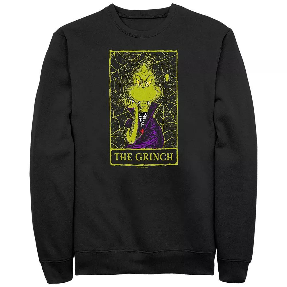 Men's Dr. Seuss The Grinch Card Men's Graphic Fleece, Size: XXL, Black Product Image