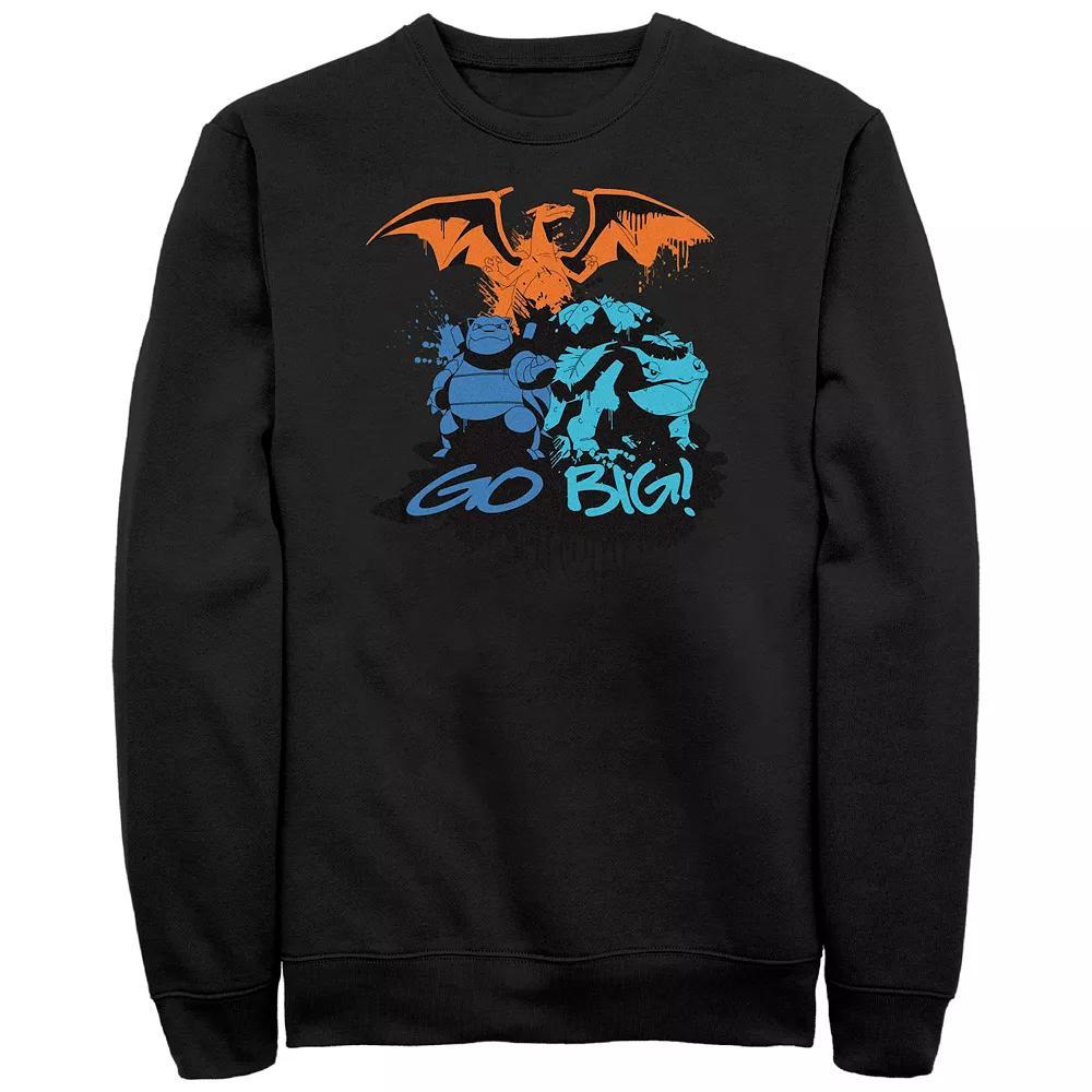 Men's Pokemon Ultimate Big Trio Graphic Fleece, Size: XXL, Black Product Image