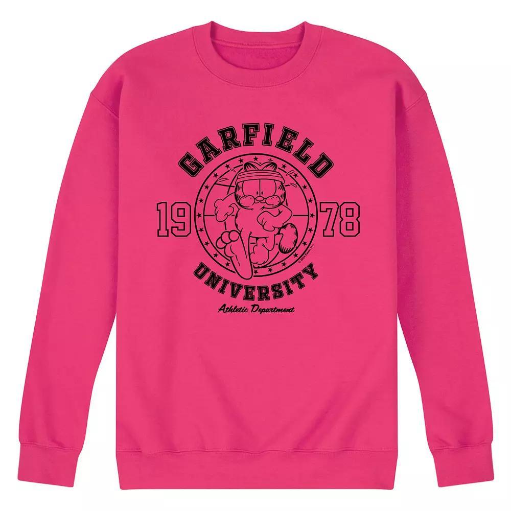 Mens Garfield Athletic Dept. Running Fleece Sweatshirt Grey Gray Product Image