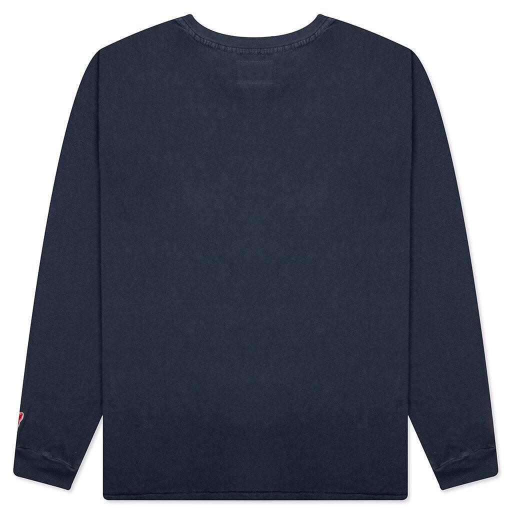 Logo Type L/S Tee - Navy Blue Male Product Image