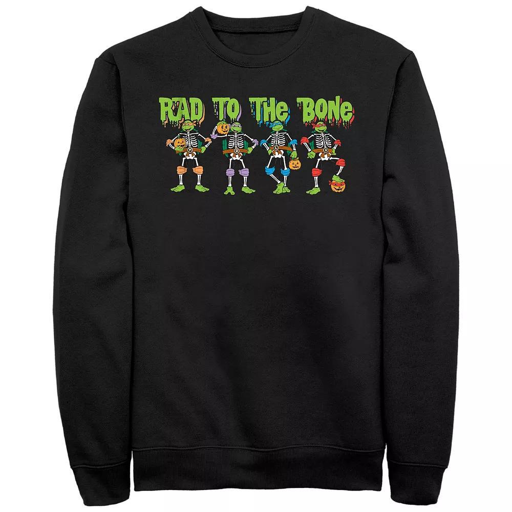 Big & Tall Teenage Mutant Ninja Turtles Rad To The Bone Halloween Fleece Sweatshirt, Men's, Size: 4XL Tall, Black Product Image