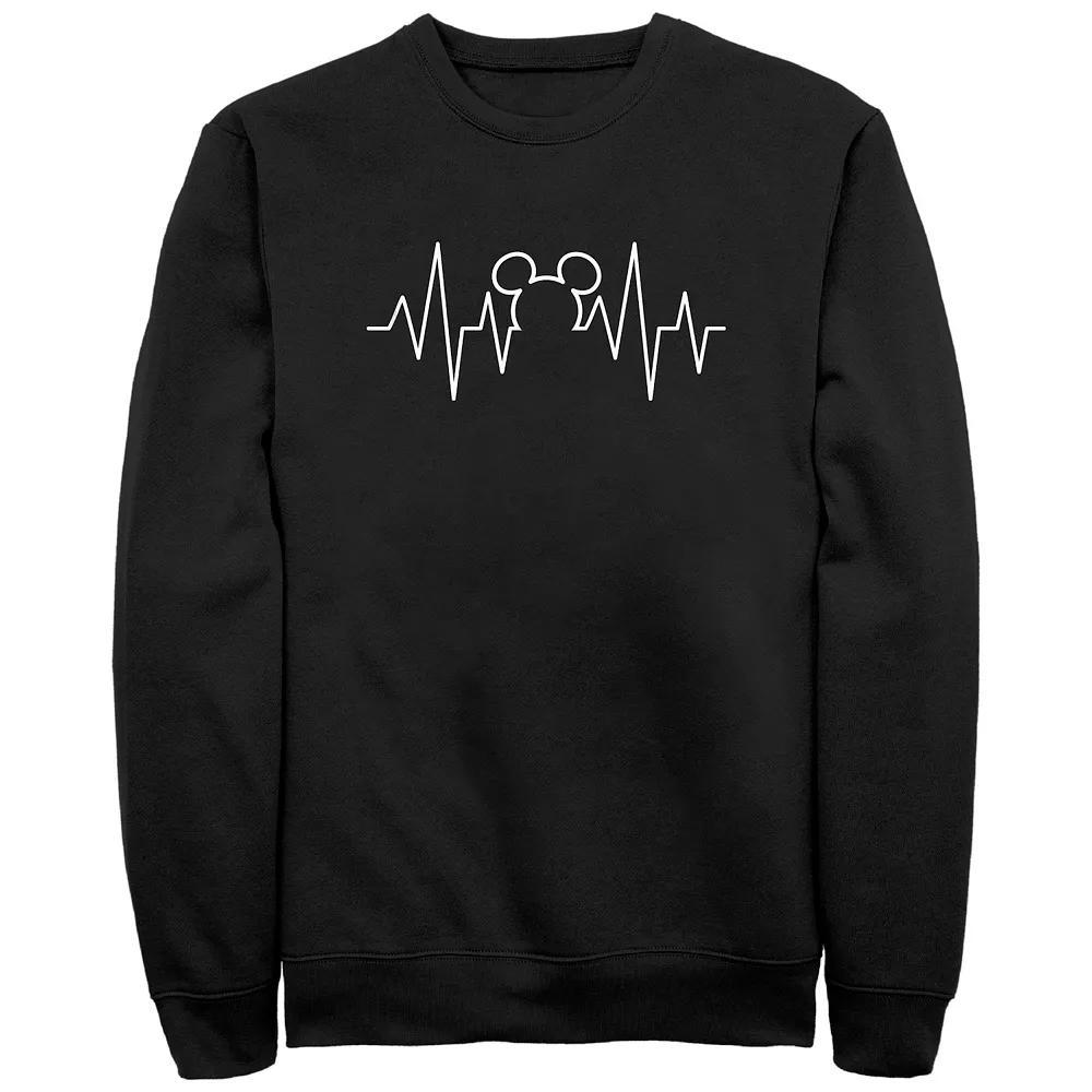 Men's Mickey Mouse Heartline Graphic Fleece, Size: XXL, Black Product Image