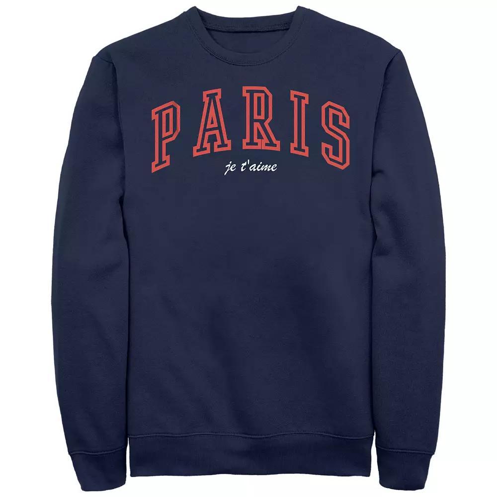Men's Paris Je T'Aime Fleece, Size: Medium, Blue Product Image