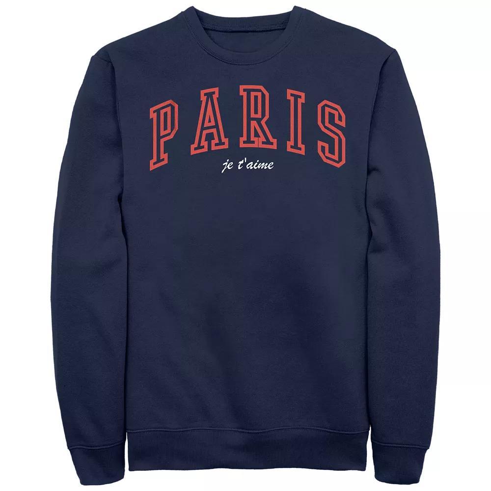 Men's Paris Je T'Aime Fleece, Size: Medium, Blue Product Image