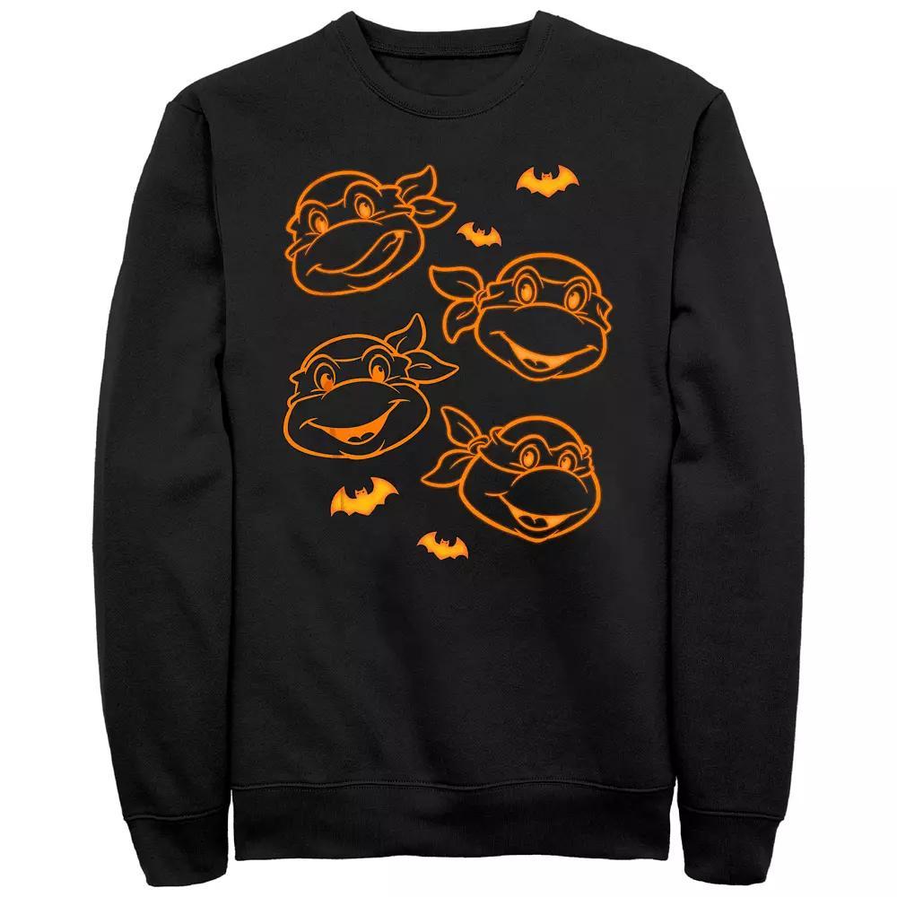 Big & Tall Teenage Mutant Ninja Turtles Glowing Turtles Halloween Fleece Sweatshirt, Men's, Size: 4XL, Black Product Image