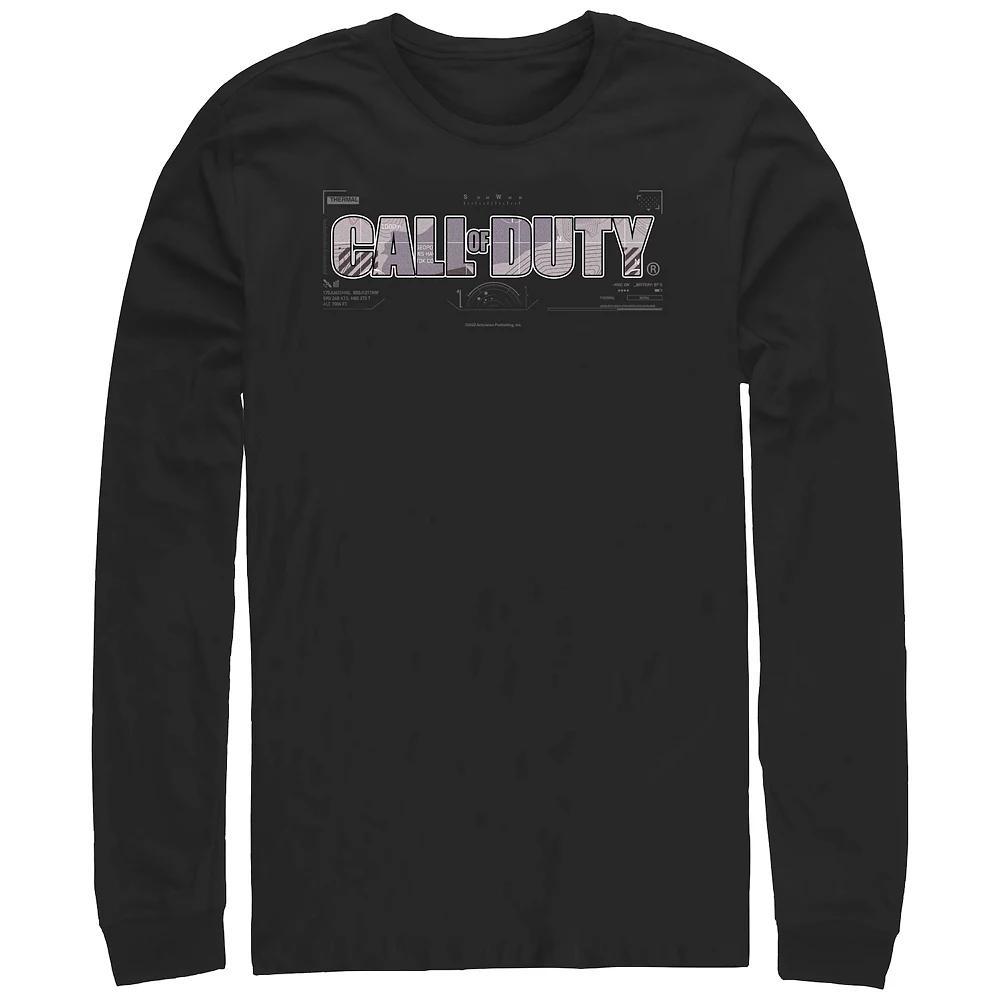 Men's Call Of Duty Blue Desert Title Logo Graphic Tee, Size: Medium, Black Product Image