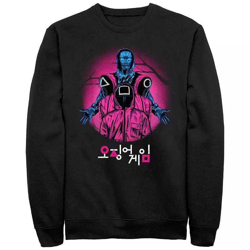 Men's Squid Game Squid Trio Haunt Graphic Fleece, Size: 3XL, Black Product Image