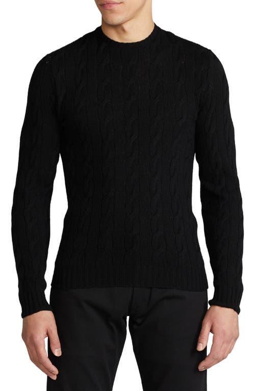 Cashmere Cable-Knit Crewneck Sweater, Cream Product Image