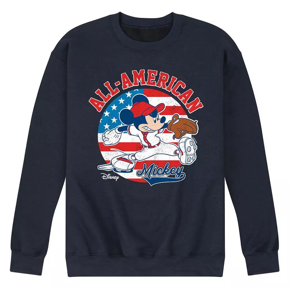Disneys Mickey Mouse Mens Americana Baseball Fleece Sweatshirt Product Image