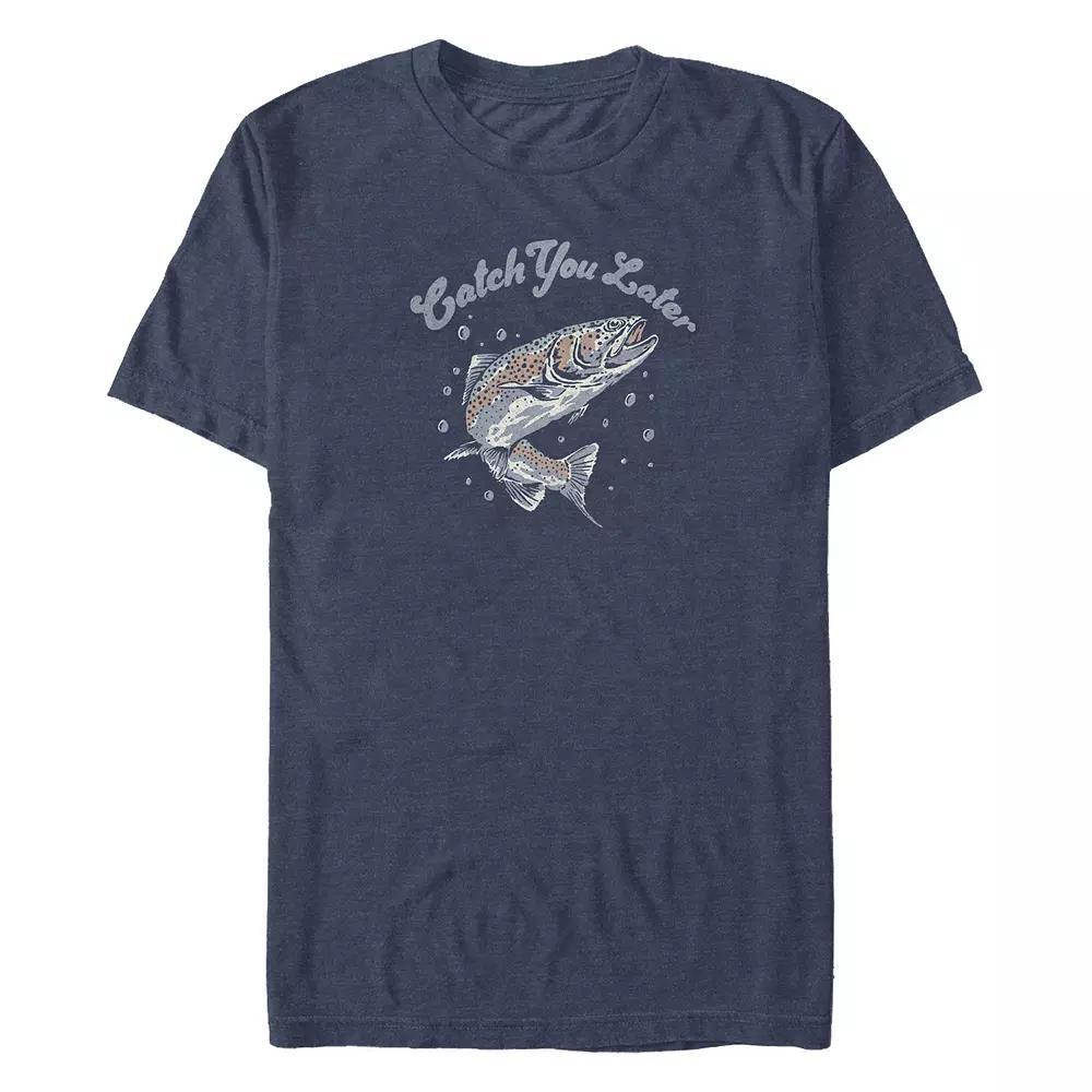 Big & Tall Catch You Later Graphic Tee, Men's, Size: XL Tall, Navy Grey Product Image