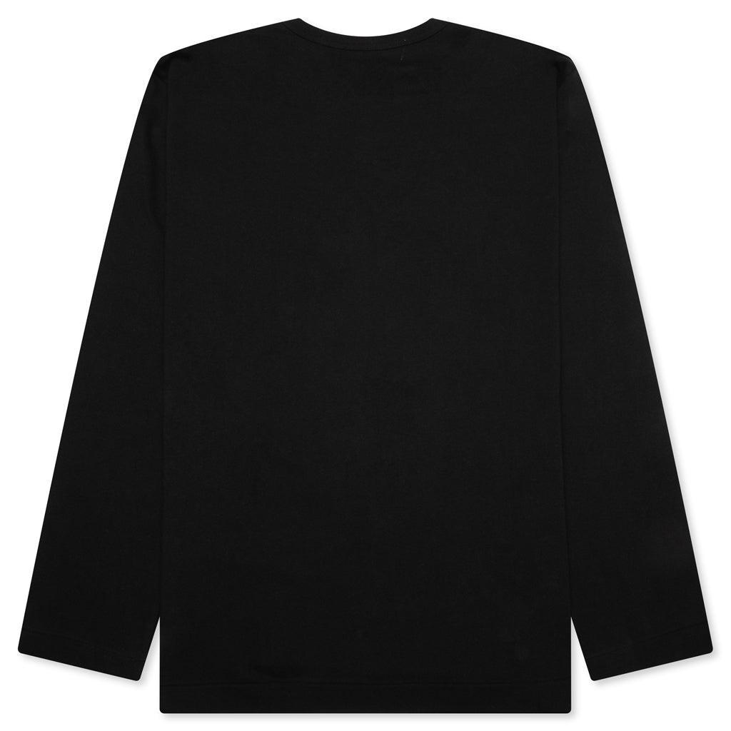 Logo Print Any Heart L/S T-Shirt - Black Male Product Image
