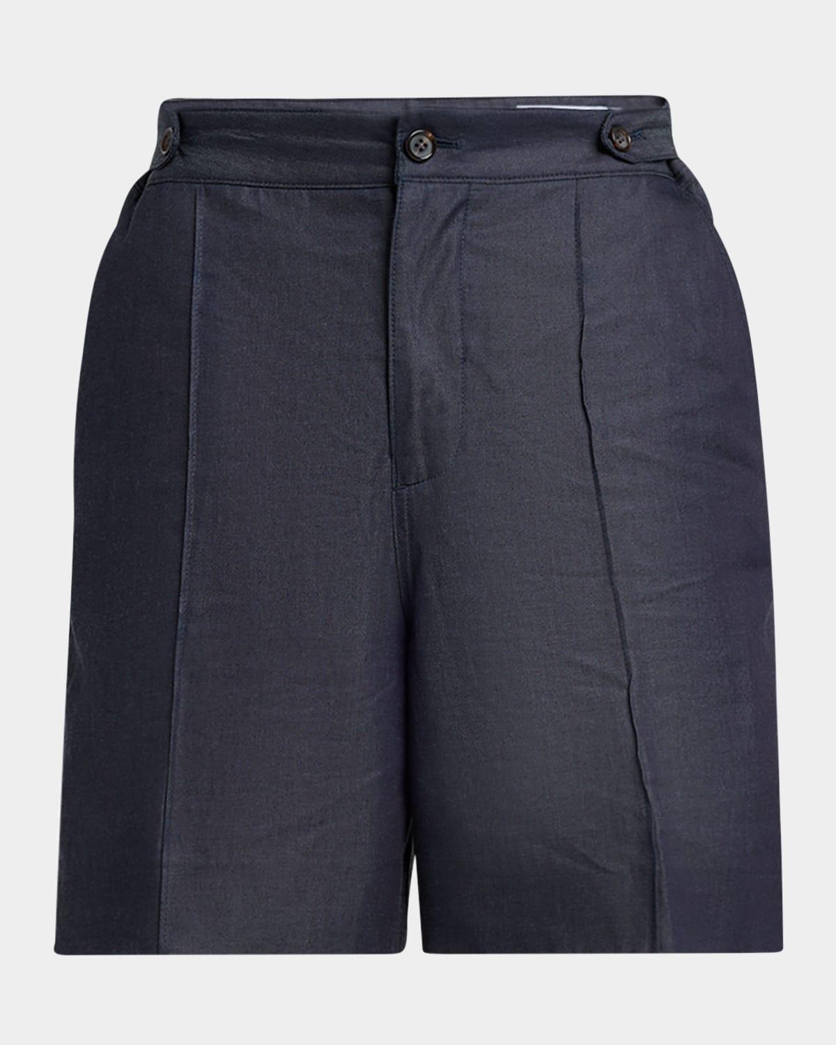 Mens Denim Pintuck Shorts Product Image