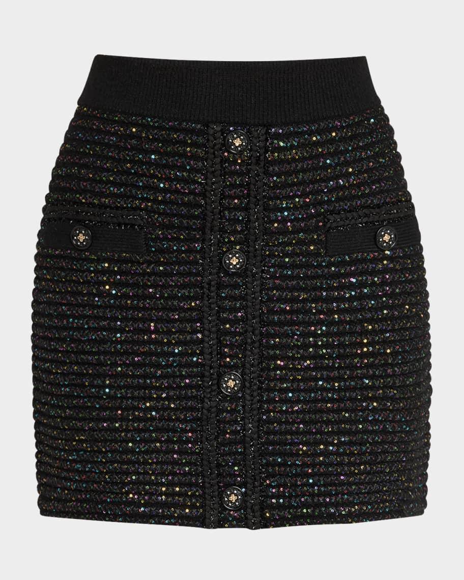 Sequin Textured-Knit Cardigan Jacket Product Image