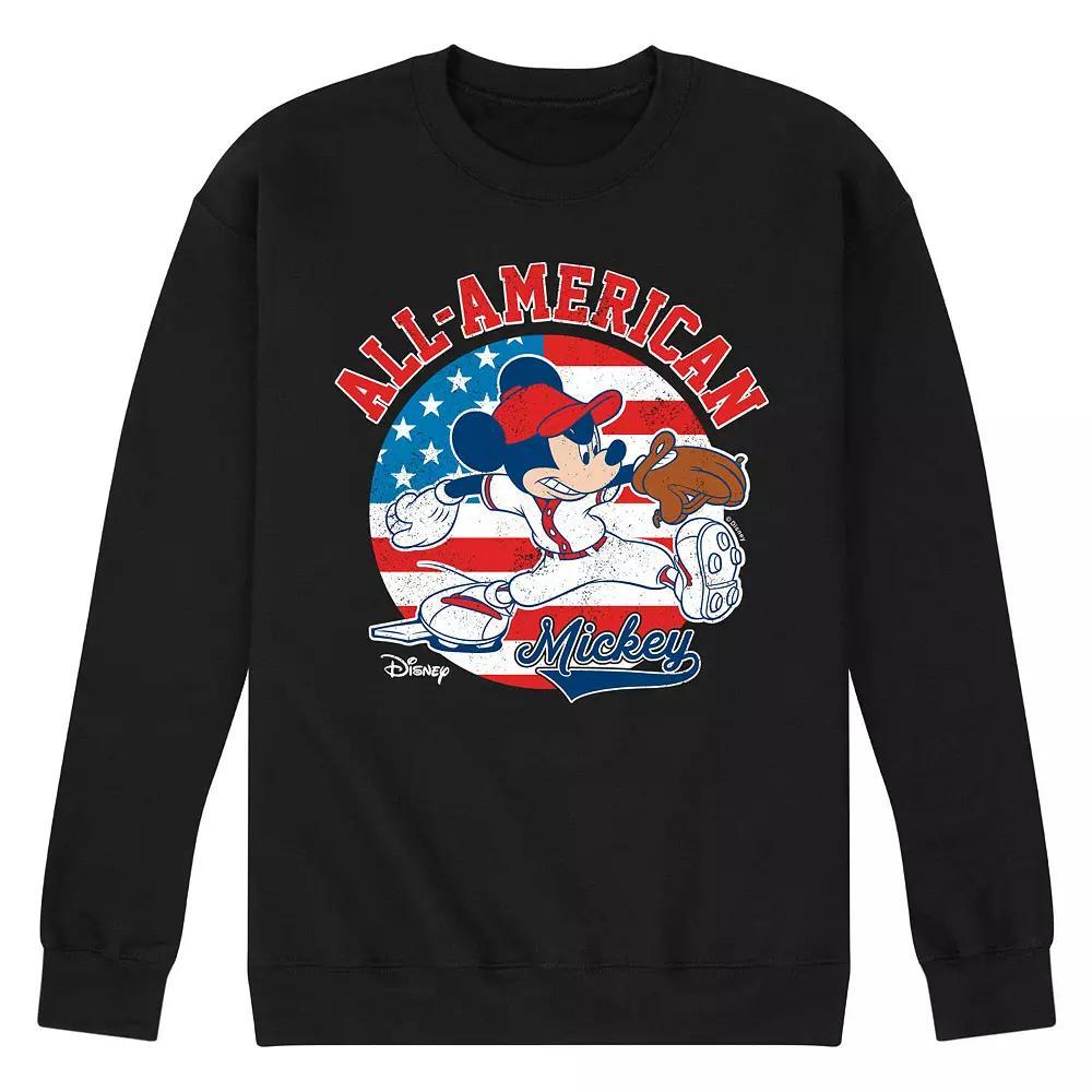 Disneys Mickey Mouse Mens Americana Baseball Fleece Sweatshirt Product Image