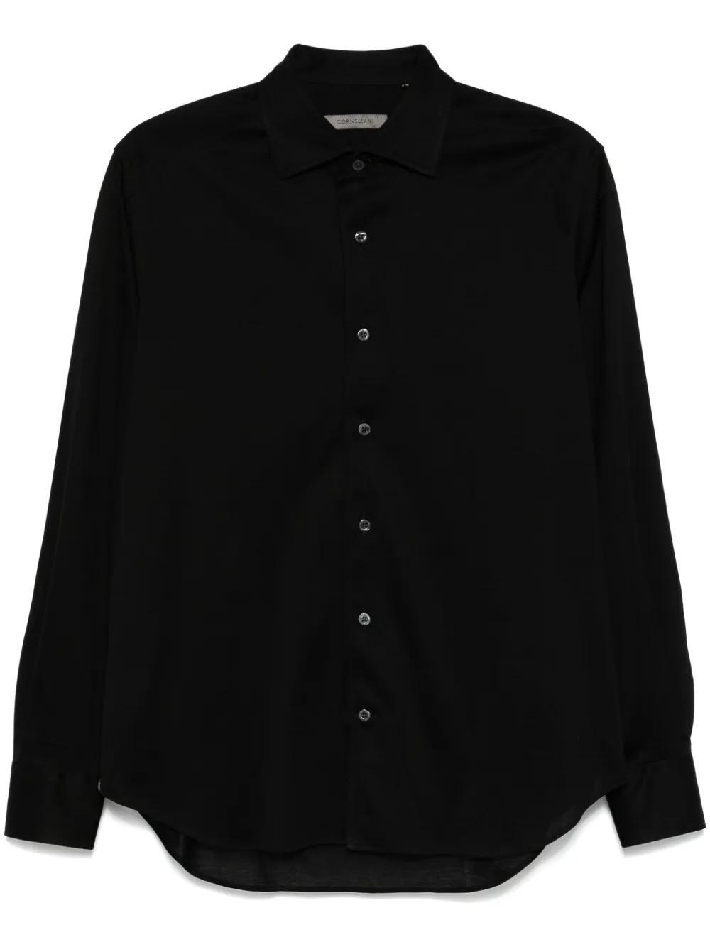 CORNELIANI Jersey Shirt In Black Product Image