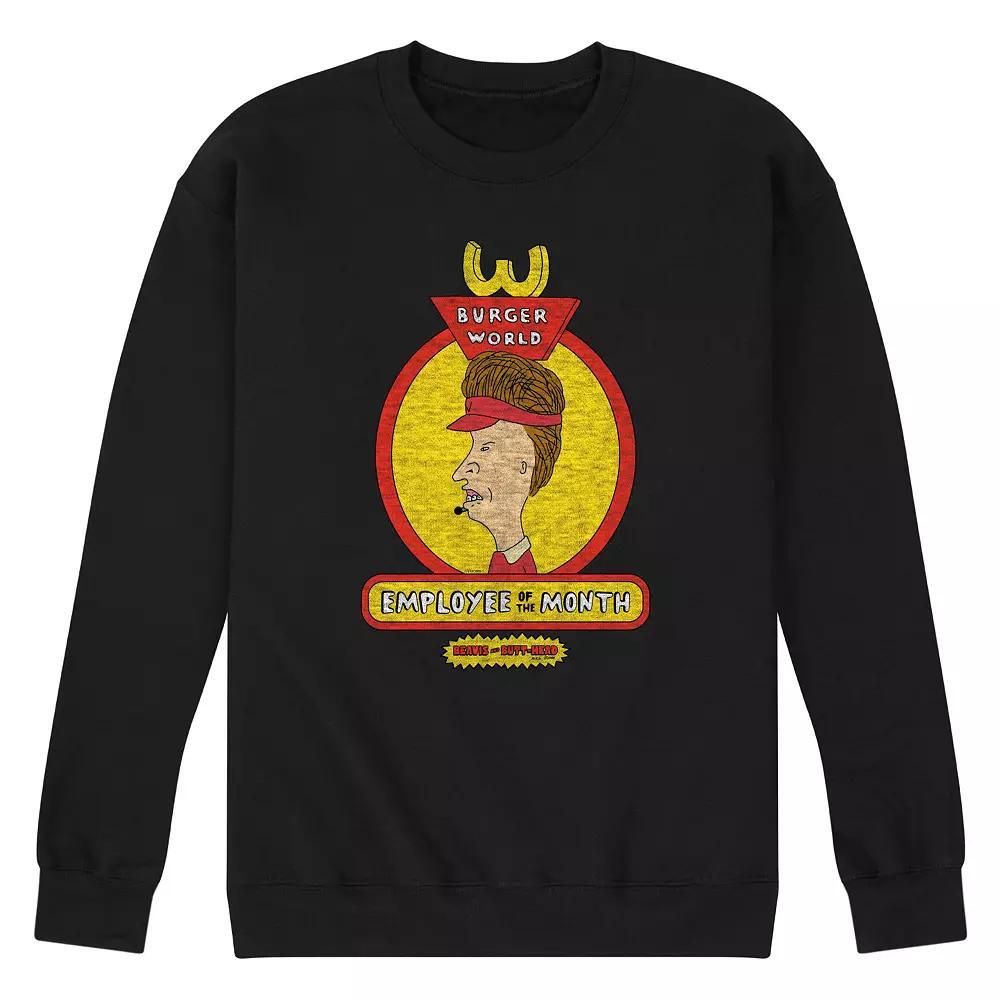 Mens Beavis And Butthead Employee Of The Month Sweatshirt Blue Product Image