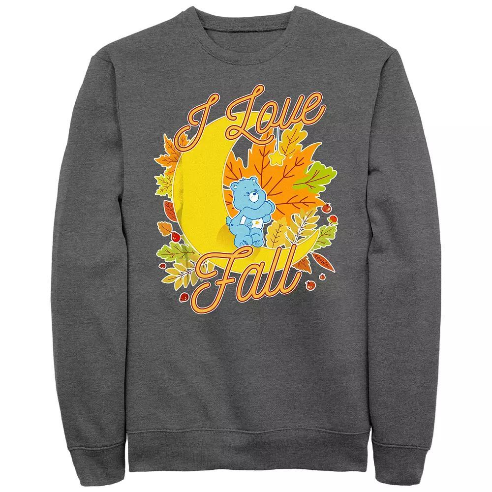 Men's Care Bears I Love Fall Graphic Fleece, Size: Small, Grey Heather Product Image