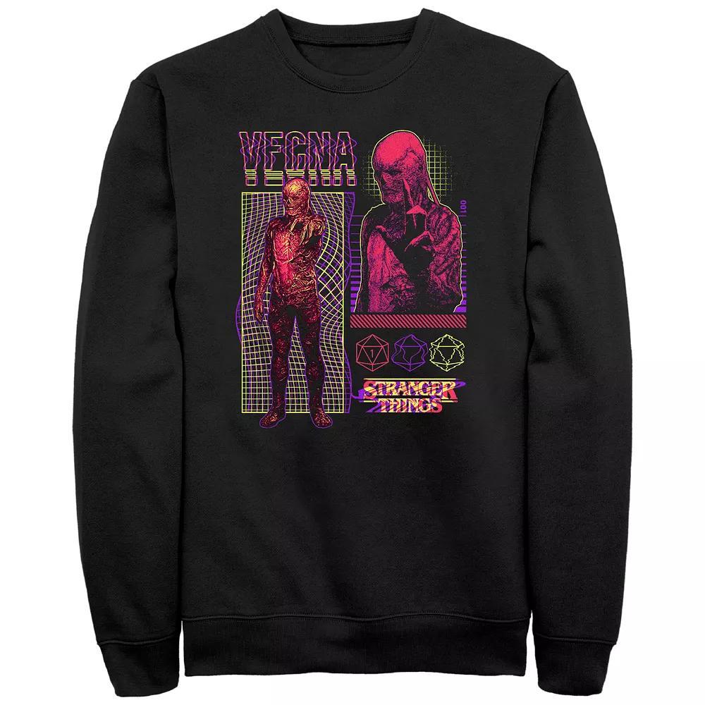 Men's Stranger Things Vecna Infographic Graphic Fleece, Size: 3XL, Black Product Image