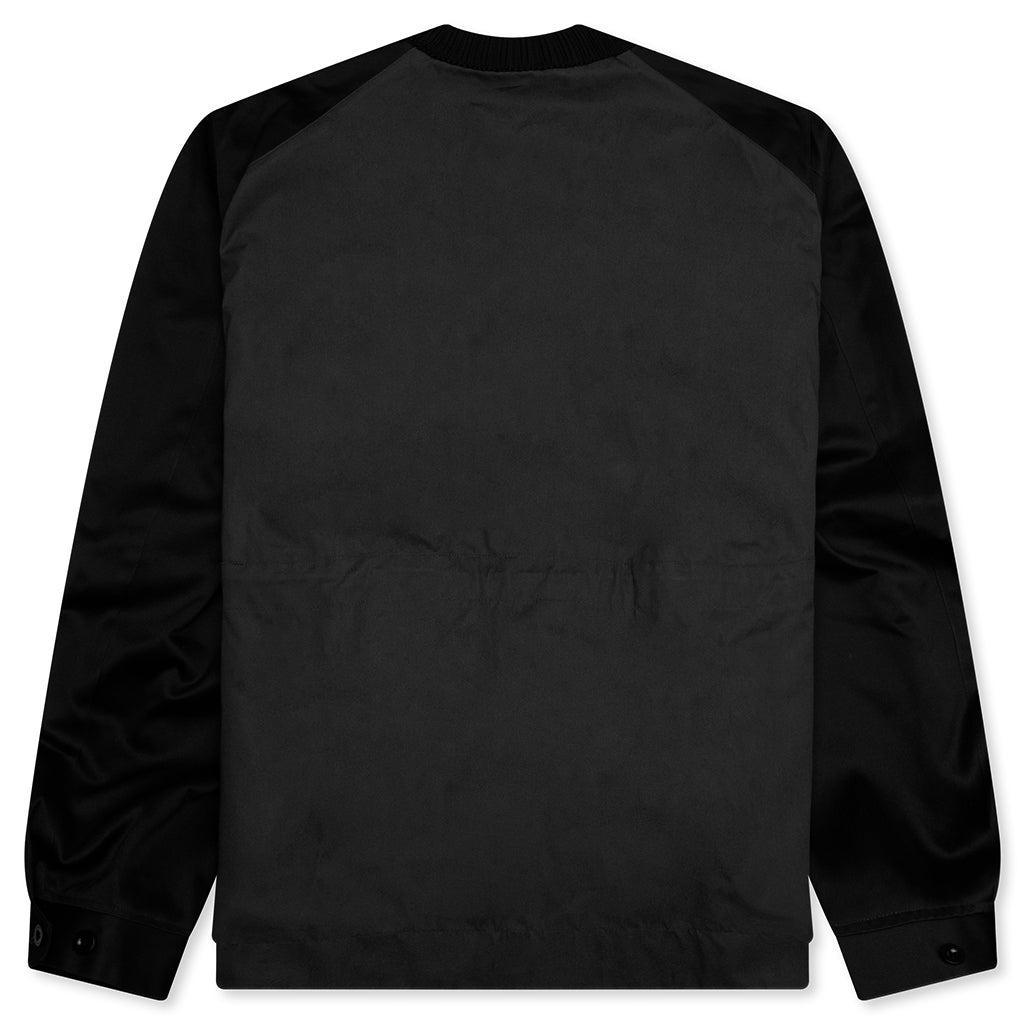 Cotton Chino Mix Pullover - Black Male Product Image