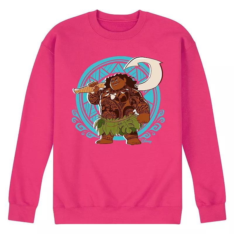Disneys Moana Mens Maui Pattern Fleece Sweatshirt Product Image