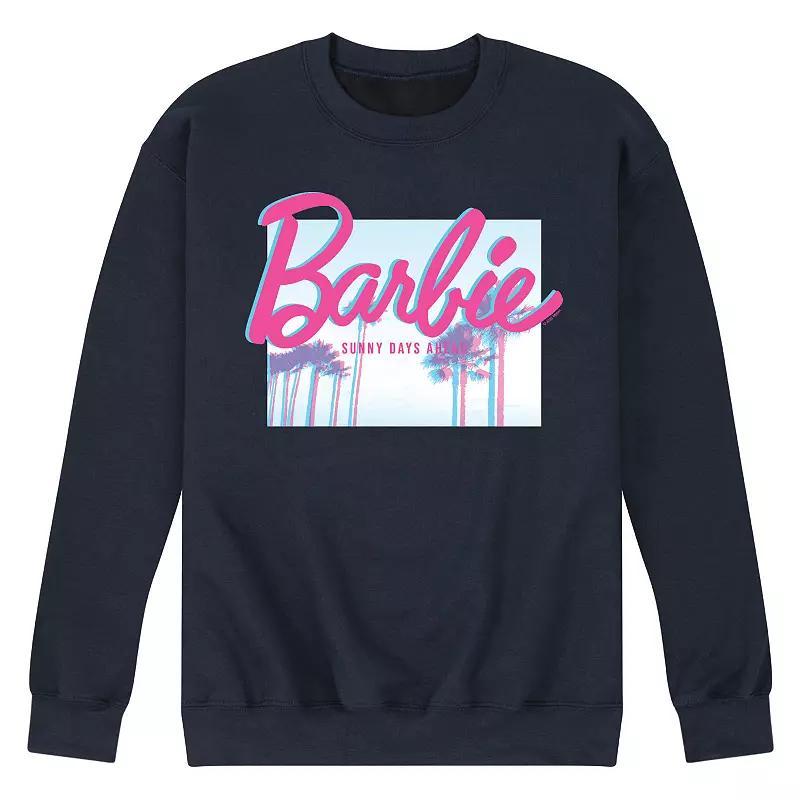 Mens Barbie Dream Summer Sunny Days Fleece Sweatshirt Blue Product Image