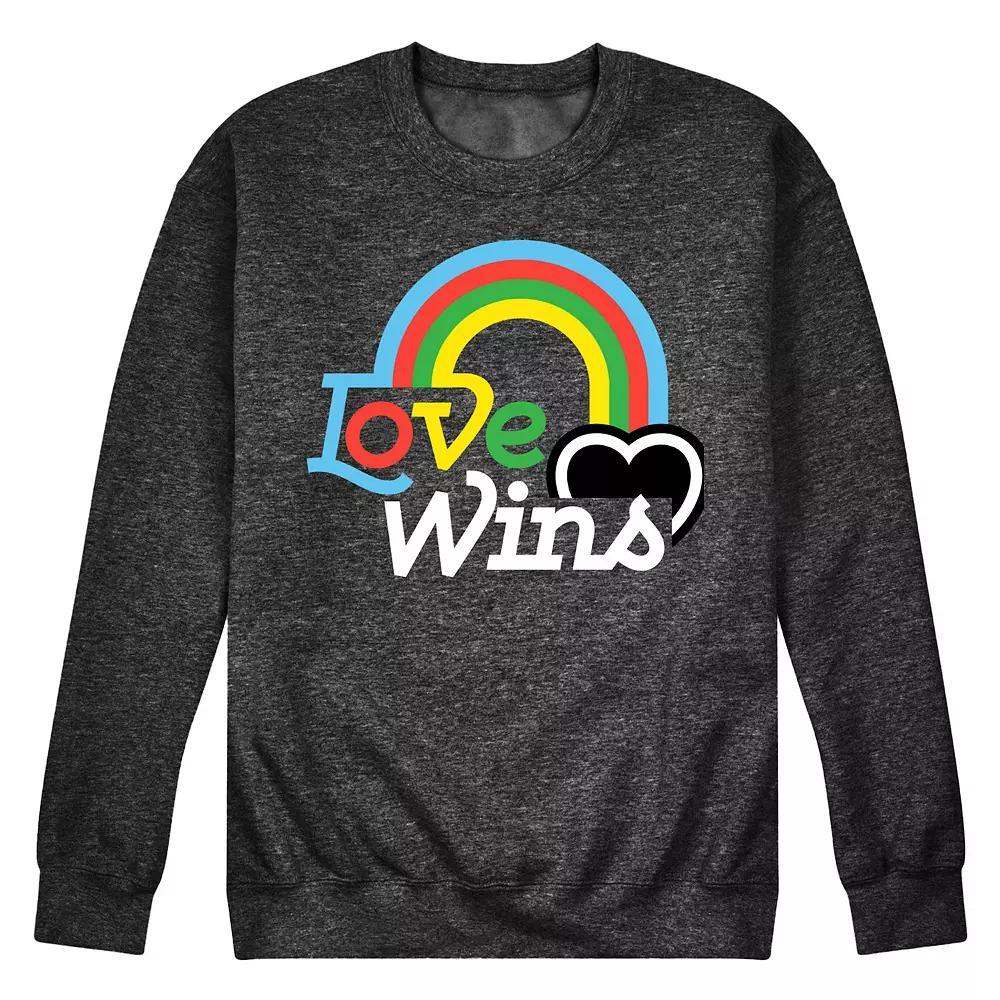 Men's Love Wins Fleece Sweatshirt, Size: XL, Heather Grey Product Image