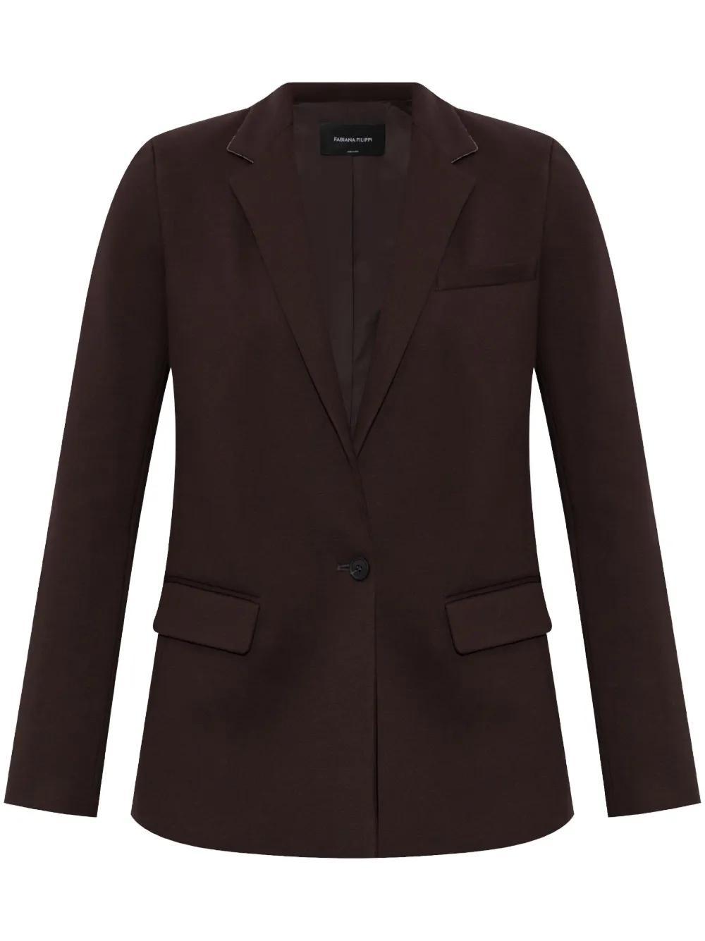 FABIANA FILIPPI Single-breasted Blazer In Black Product Image
