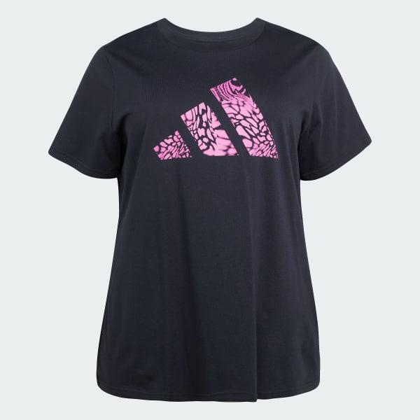 adidas Camo Graphic Tee Black 1X Womens Product Image
