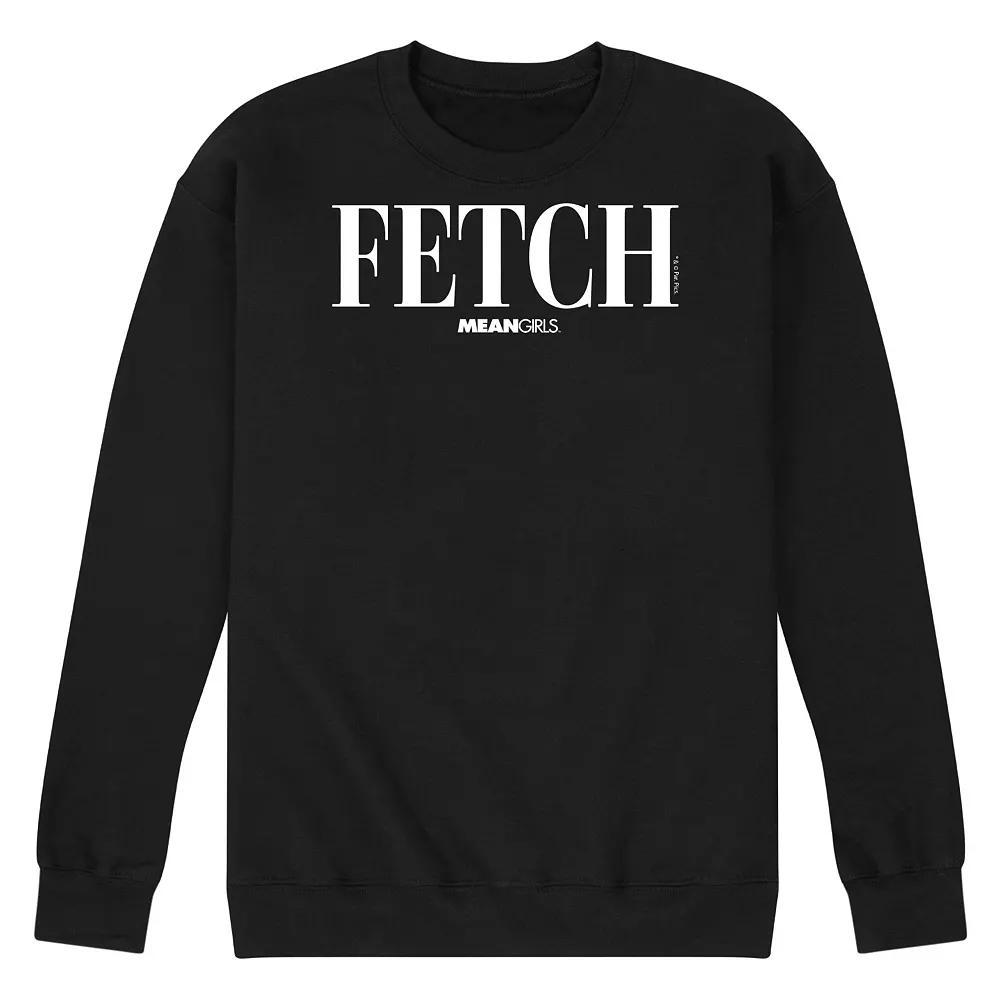 Mens Mean Girls Fetch Fleece Sweatshirt Pink Product Image