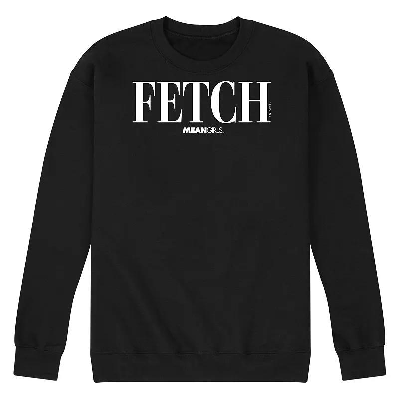 Mens Mean Girls Fetch Fleece Sweatshirt Pink Product Image