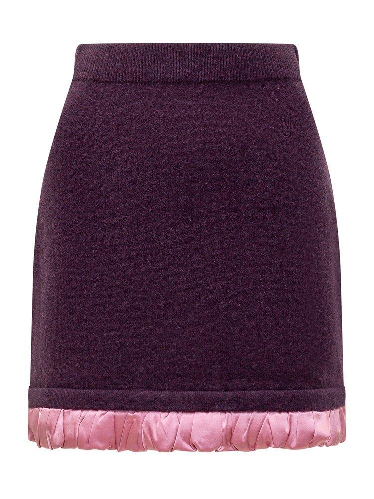 JW ANDERSON Mini Skirt With Satin Details In Purple Product Image