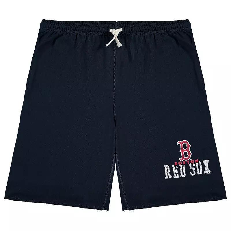 Men's Navy Boston Red Sox Big & Tall French Terry Shorts, Size: 3XLT, Blue Product Image