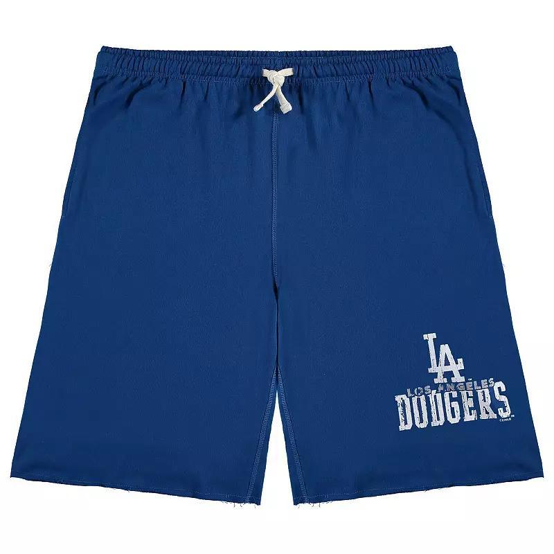 Men's Royal Los Angeles Dodgers Big & Tall French Terry Shorts, Size: 5XB, Blue Product Image