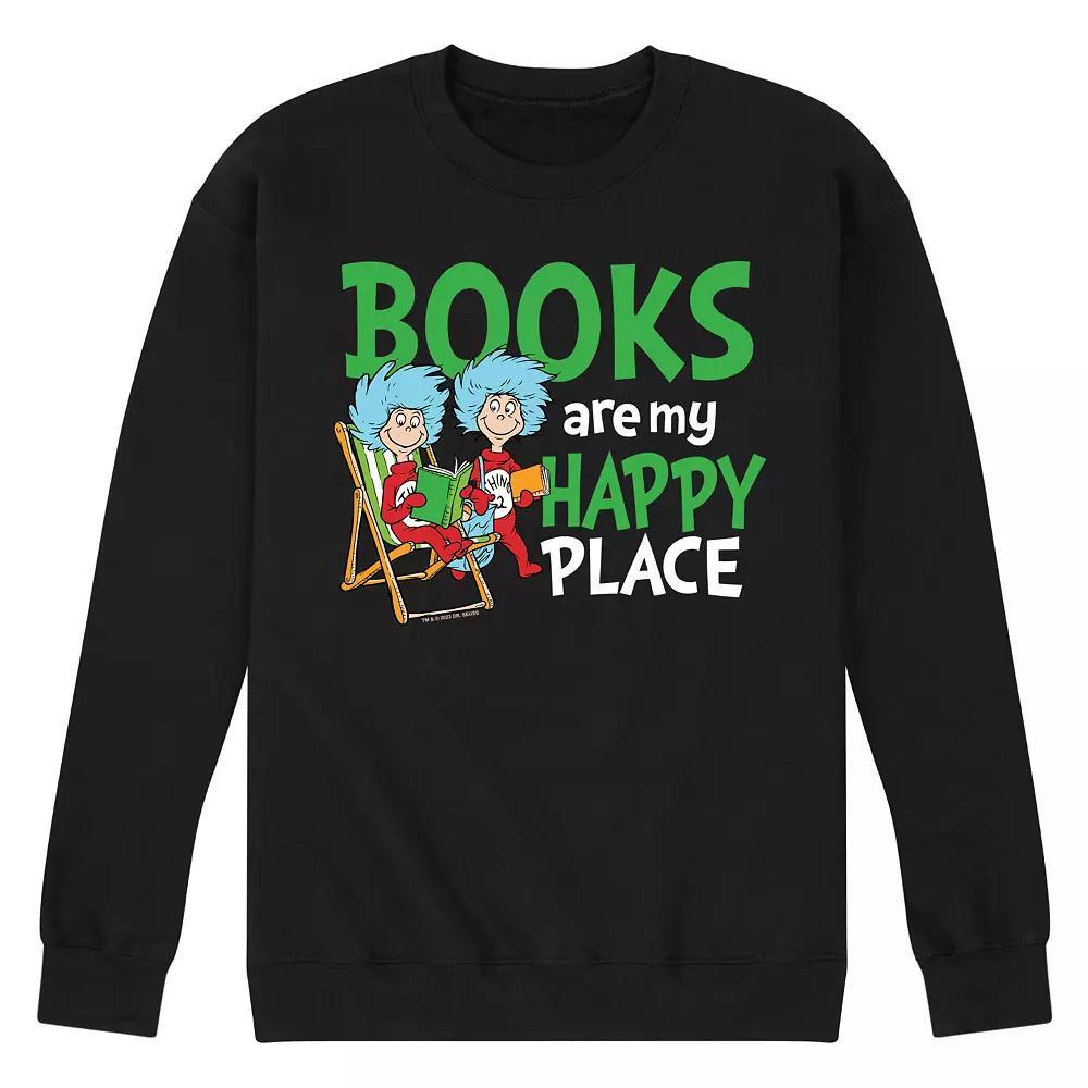 Mens Believe With Santa Hat Fleece Sweatshirt Blue Product Image