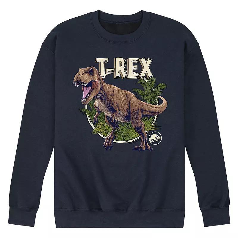 Mens Jurassic World Tyrannosaurus Fleece Sweatshirt Blue Product Image