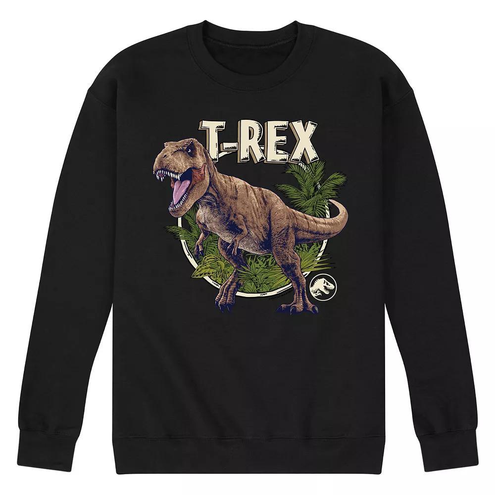Mens Jurassic World Tyrannosaurus Fleece Sweatshirt Blue Product Image