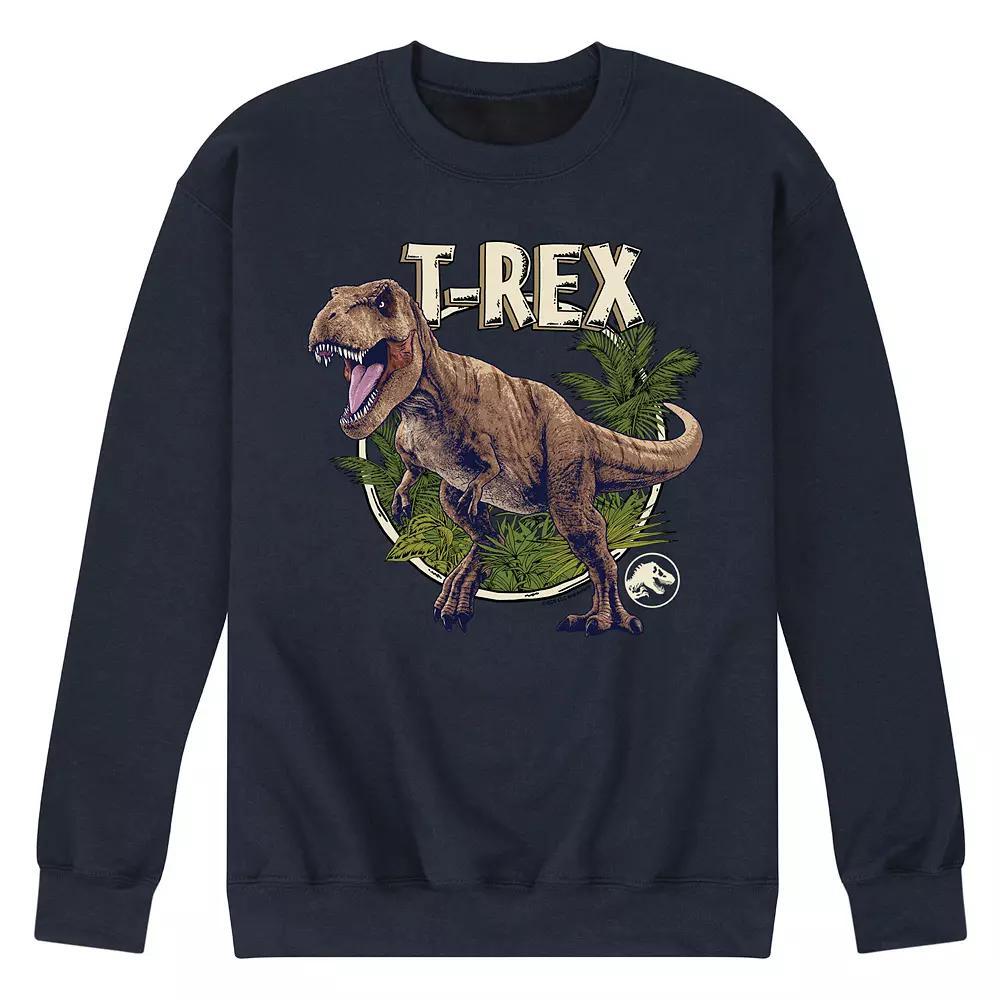Mens Jurassic World Tyrannosaurus Fleece Sweatshirt Blue Product Image