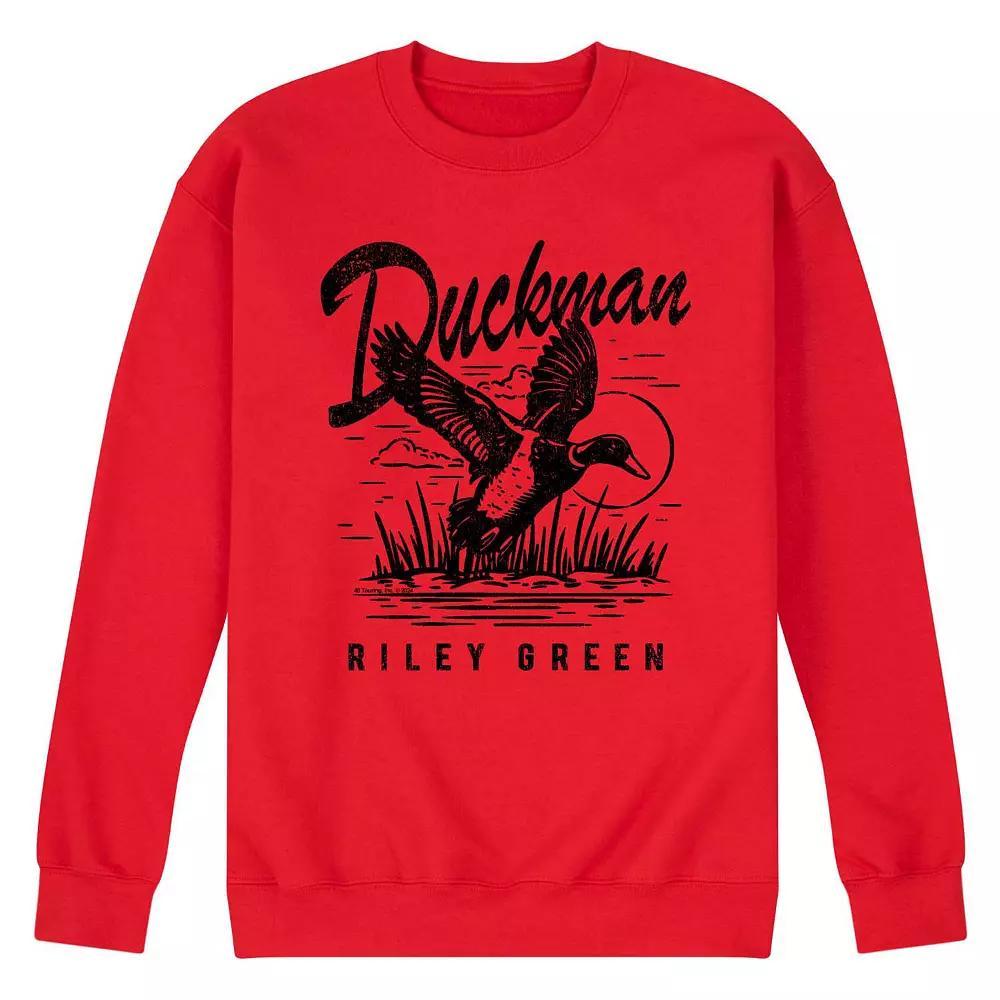 Mens Riley Green Duckman Fleece Sweatshirt Product Image